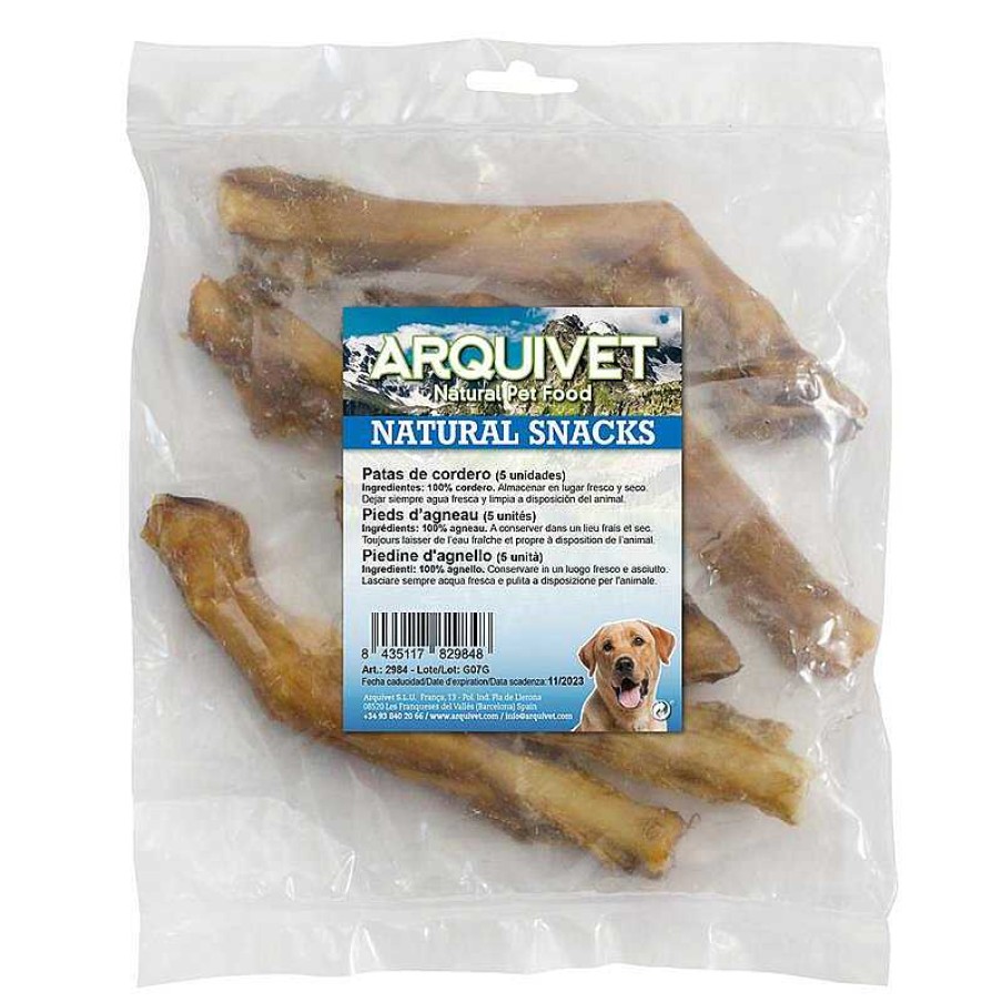 Perros ARQUIVET Snacks Naturales | Patas De Cordero (Bolsa 5 Uds.) - Premios Para Perros