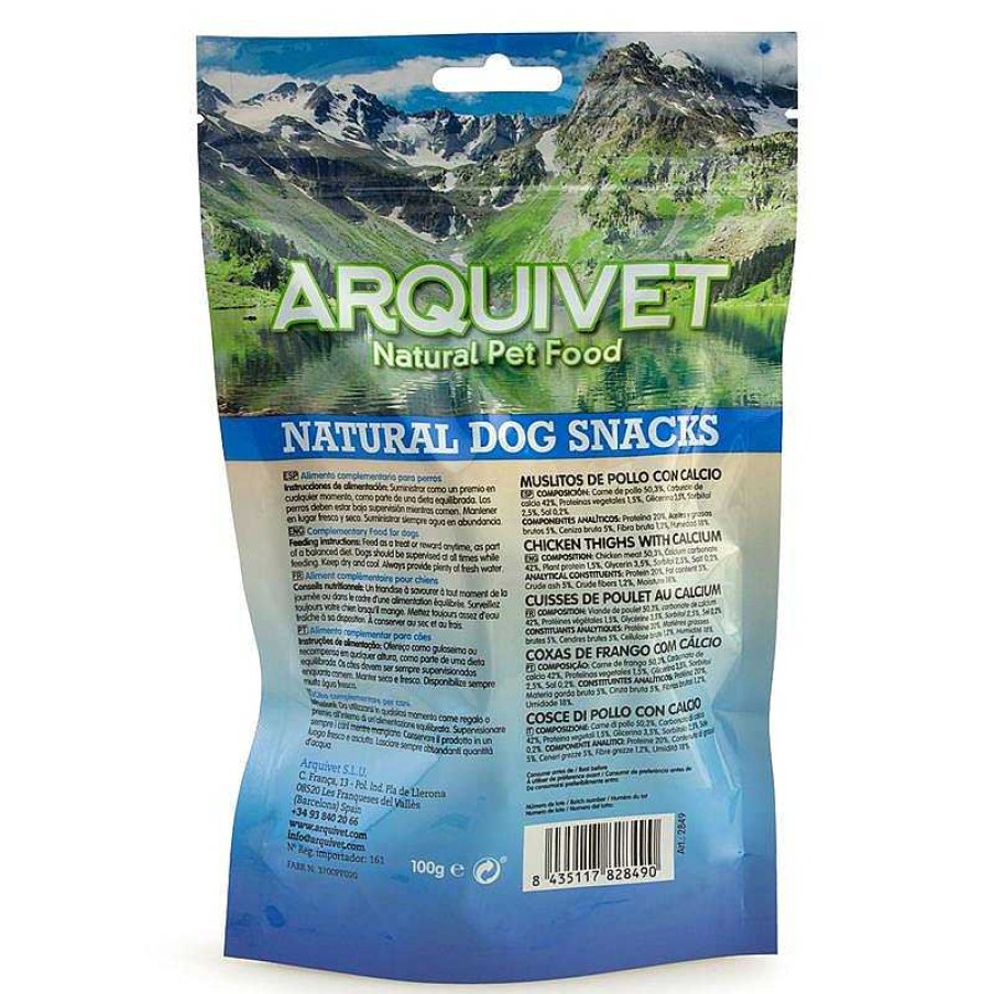 Perros ARQUIVET Snacks Naturales Para Perros | Muslitos De Pollo Con Calcio 100 G