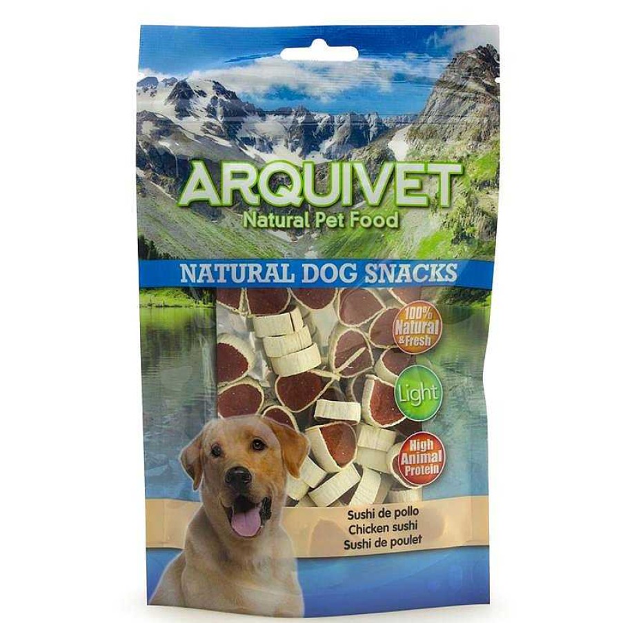 Perros ARQUIVET Snacks Naturales Para Perros | Pack 12 Unidades - Sushi De Pollo 100 G - Snacks Naturales