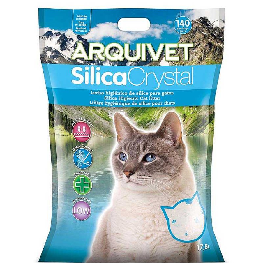 Gatos ARQUIVET Arena Para Gatos | Silica Crystal 17,8 L