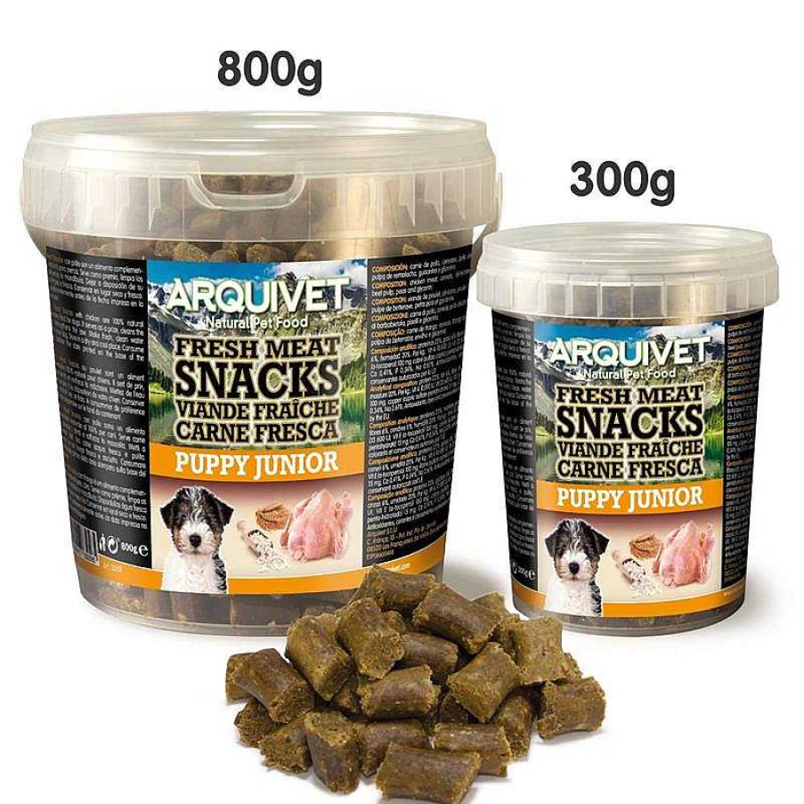 Perros ARQUIVET Snacks Para Perro Carne Fresca | Fresh Meat Snacks - Snacks Carne Fresca - Puppy Junior - Pollo - 800G - Para Cachorros