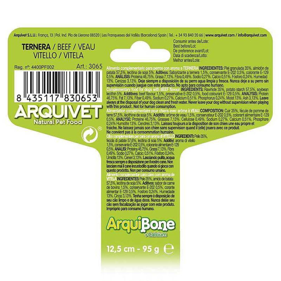 Perros ARQUIVET Arquivet Bone Comida Para Perro | Pack 24 Unidades Arquibone Ternera 12,5 Cm - 95 G