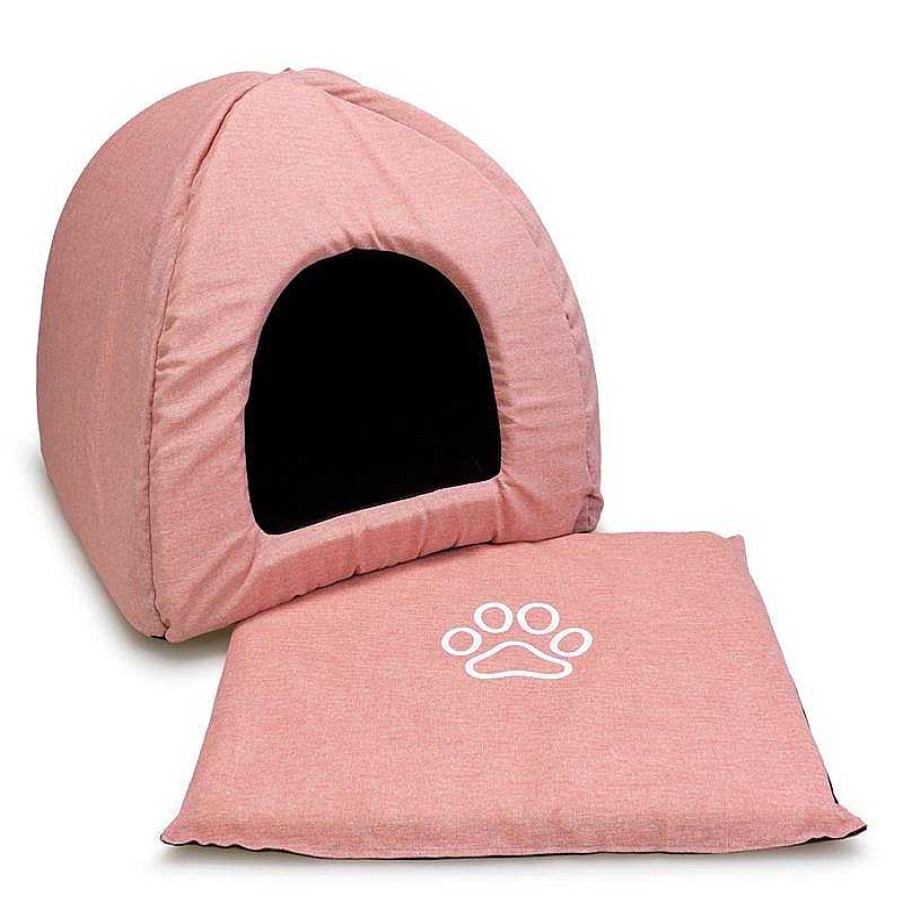 Perros ARQUIVET Igl S Para Perros | Igl Para Perros Rosa Con Huella Y Ribete 40X40X45Cm