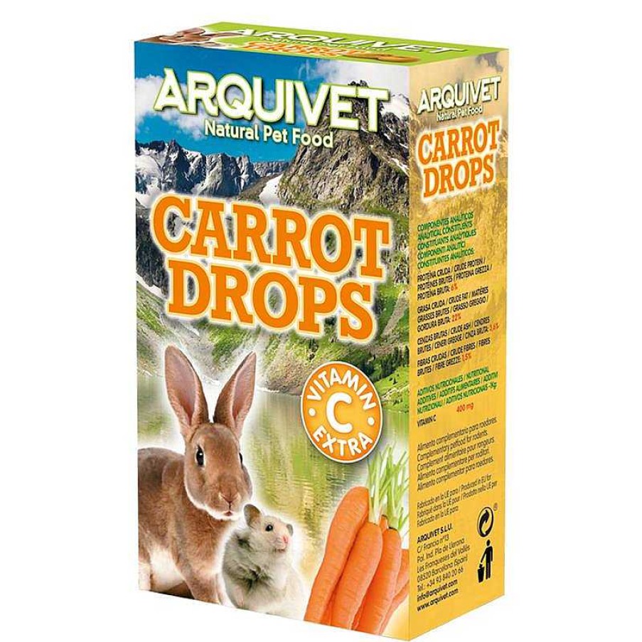 Roedores ARQUIVET Drops Para Roedores | Carrot Drops - 65 G (Zanahoria)