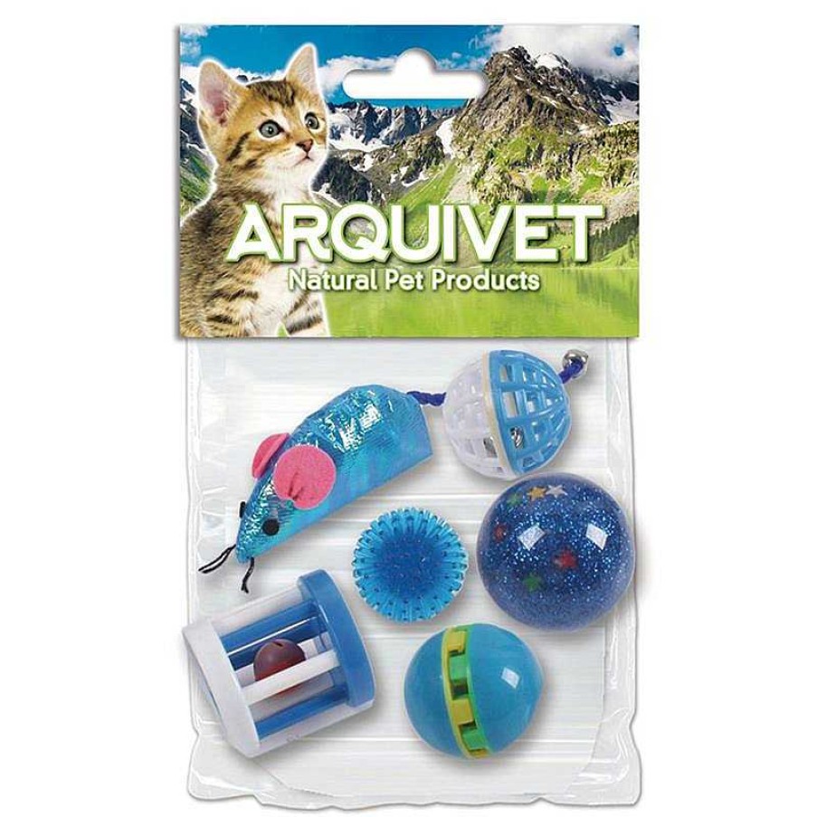 Gatos ARQUIVET Juguetes Para Gatos | Kit 6 Juguetes Azules