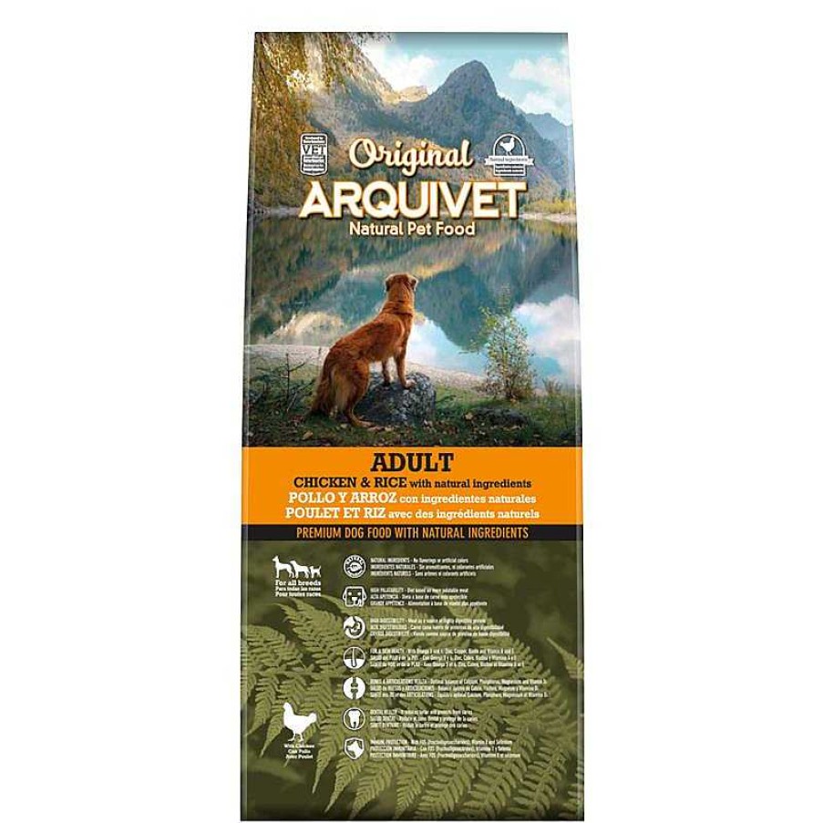 Perros ARQUIVET Piensos Para Perros | Arquivet-Original - Adult - Pienso Para Perros Adultos - Pollo Y Arroz - 12 Kg