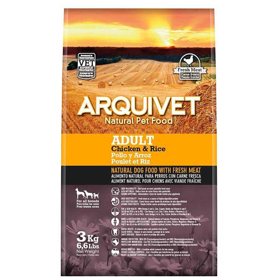 Perros ARQUIVET Piensos Para Perros | Arquivet-Adult-Pienso Para Perros Adultos-Pollo Y Arroz-3 Kg