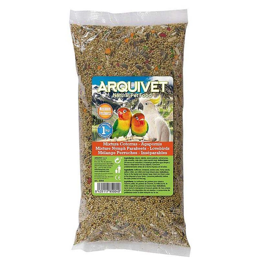 P Jaros ARQUIVET Mixtura Para P Jaros | Mixtura Cotorras-Agapornis - 1 Kg