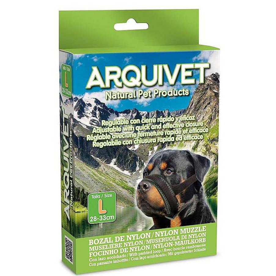 Perros ARQUIVET Bozales Para Perros | Bozal Nylon Con Lazo Acolchado - L