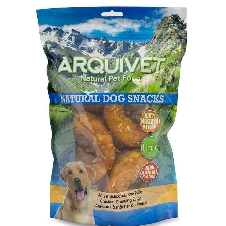 Perros ARQUIVET Snacks Naturales Para Perros | Aros Masticables Con Pollo - Bolsa 6 Unidades