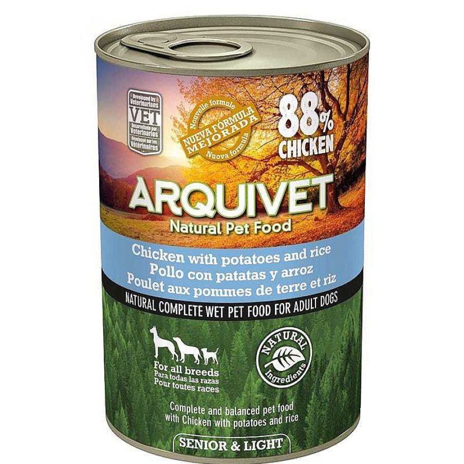 Perros ARQUIVET Comida H Meda Para Perros | Senior & Light - Pollo Con Patatas Y Arroz - 400G