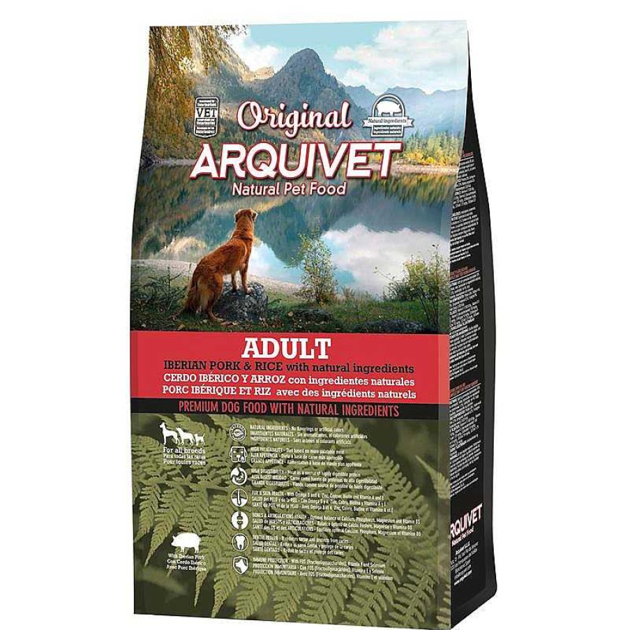 Perros ARQUIVET Piensos Para Perros | Arquivet-Original - Adult - Pienso Para Perros Adultos - Cerdo Ib Rico Y Arroz - 3 Kg