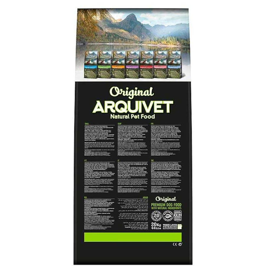 Perros ARQUIVET Piensos Para Perros | Arquivet-Original - Adult - Pienso Para Perros Adultos - Cordero Y Arroz - 20 Kg