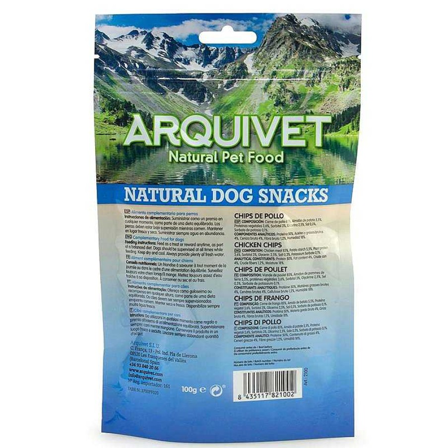 Perros ARQUIVET Snacks Naturales Para Perros | Chips De Pollo 100 G