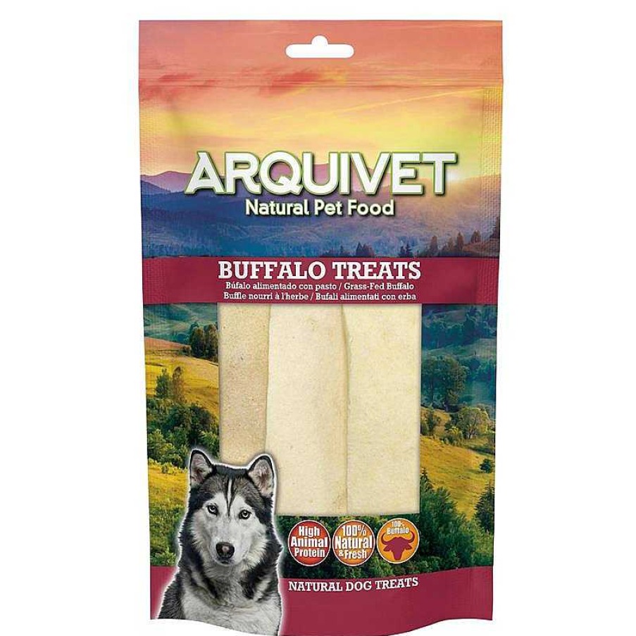 Perros ARQUIVET Snacks Naturales De B Falo | Piel De B Falo - 80G - 12X4Cm - 4 Unidades