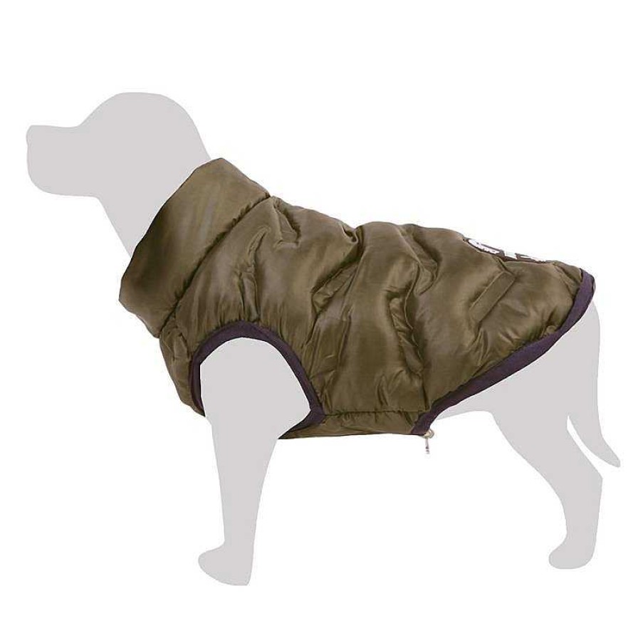 Perros ARQUIVET Chalecos Para Perros | Chaleco Acolchado Reversible Verde-Gris "Terranova" - M/30Cm - Ropa Para Perros - Ayuda A Protegerlos Del Fr O