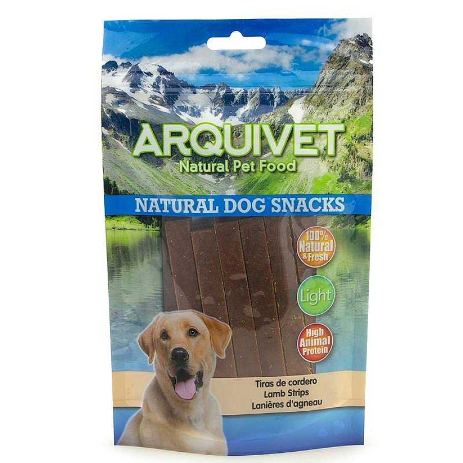 Perros ARQUIVET Snacks Naturales Para Perros | Pack 12 Unidades - Tiras De Cordero 100 G - Snacks Naturales