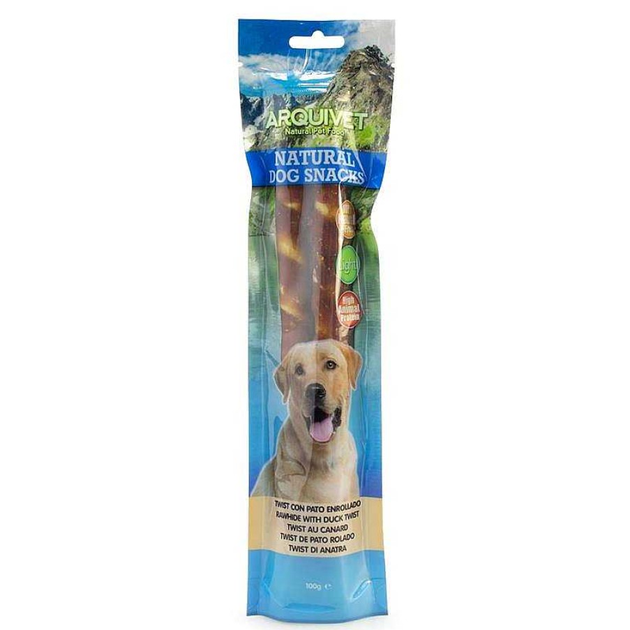 Perros ARQUIVET Snacks Naturales Para Perros | Twist De Pato Enrollado - 24 Cm - 100 G