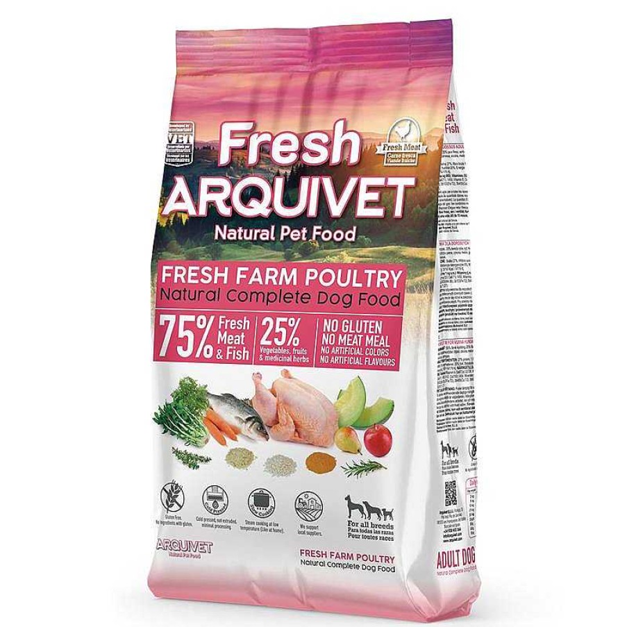 Perros ARQUIVET Fresh - Alimento Semih Medo Para Perros | Arquivet Fresh Farm Poultry - 2,5 Kg