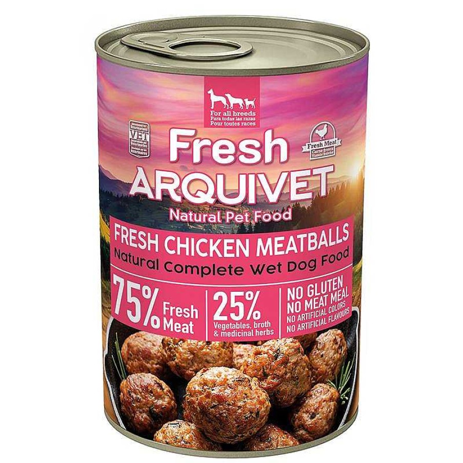 Perros ARQUIVET Comida H Meda Para Perros | Pack 6 Unidades - Fresh Chicken Meatballs - Alb Ndigas Con Pollo, Zanahoria Y Guisantes - 400G