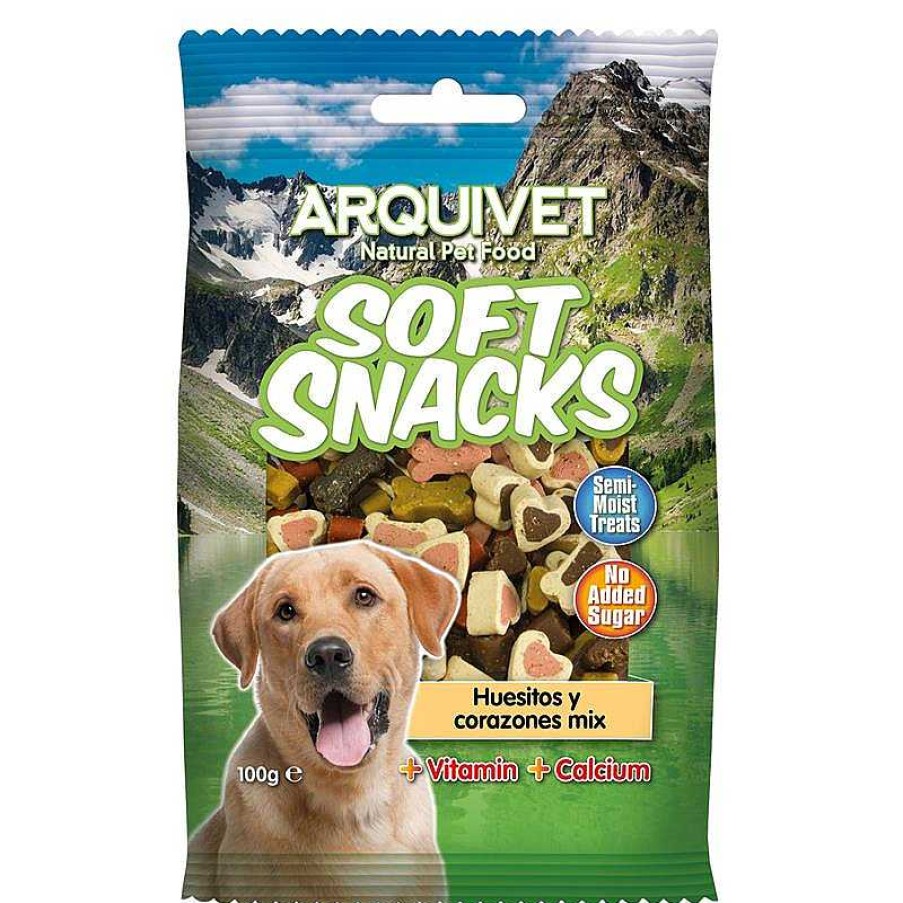 Perros ARQUIVET Arquivet Soft Snacks | Soft Snacks - Huesitos Y Corazones Mix - 100 G