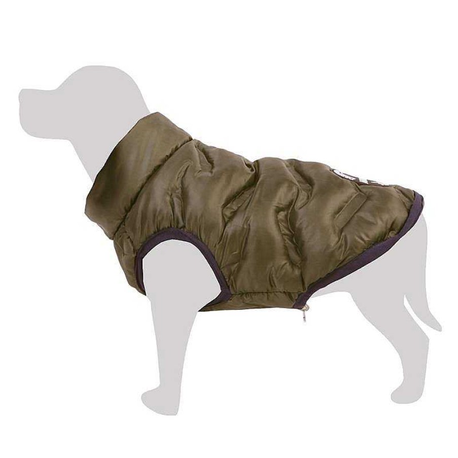 Perros ARQUIVET Chalecos Para Perros | Chaleco Acolchado Reversible Verde-Gris "Terranova" - L/35Cm - Ropa Para Perros - Ayuda A Protegerlos Del Fr O