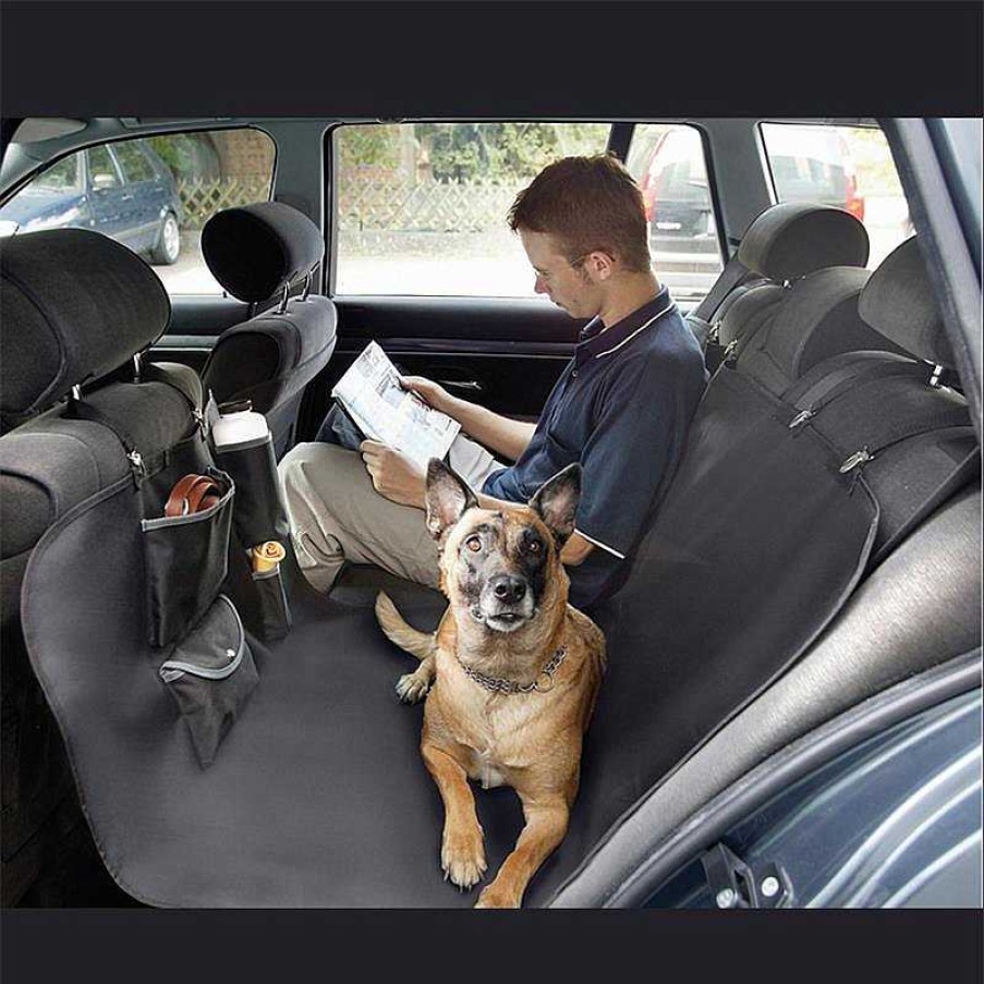 Perros ARQUIVET Accesorios Para Llevar Al Perro En El Coche | Cubierta Asientos De Coche Negra - 145 X 140 Cm