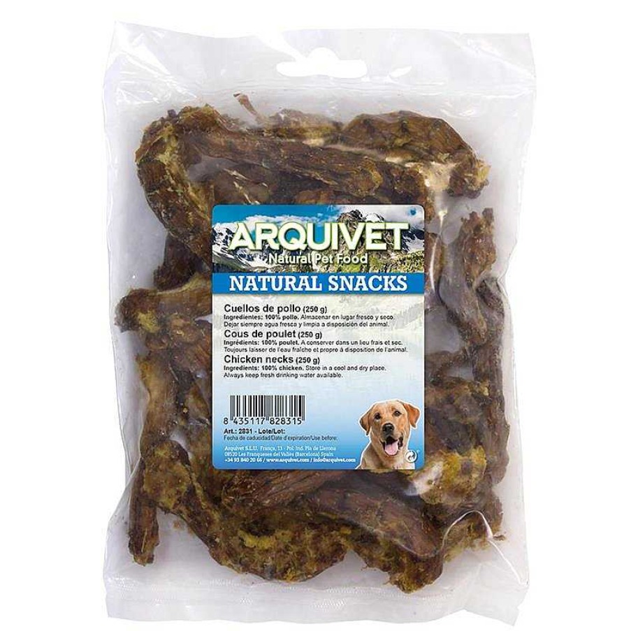 Perros ARQUIVET Snacks Naturales | Cuellos De Pollo (Bolsa 250 G)