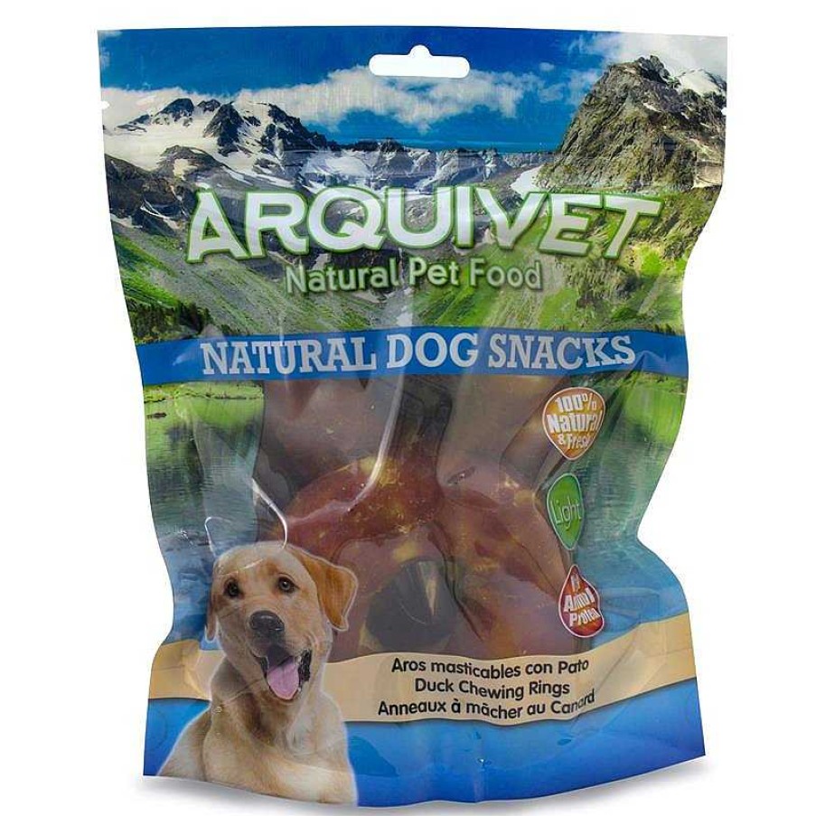 Perros ARQUIVET Snacks Naturales Para Perros | Aros Masticables Con Pato - Bolsa 6 Unidades