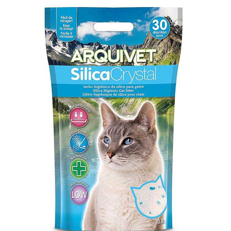 Gatos ARQUIVET Arena Para Gatos | Silica Crystal 3,8 L