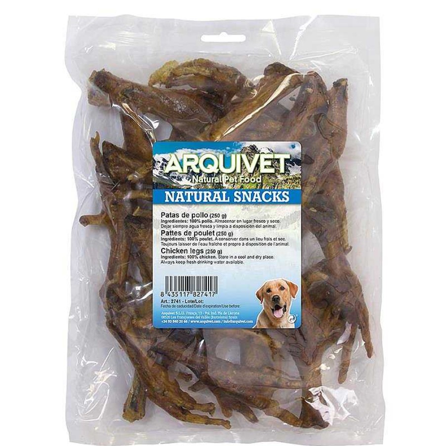 Perros ARQUIVET Snacks Naturales | Patas De Pollo (Bolsa 250 G)