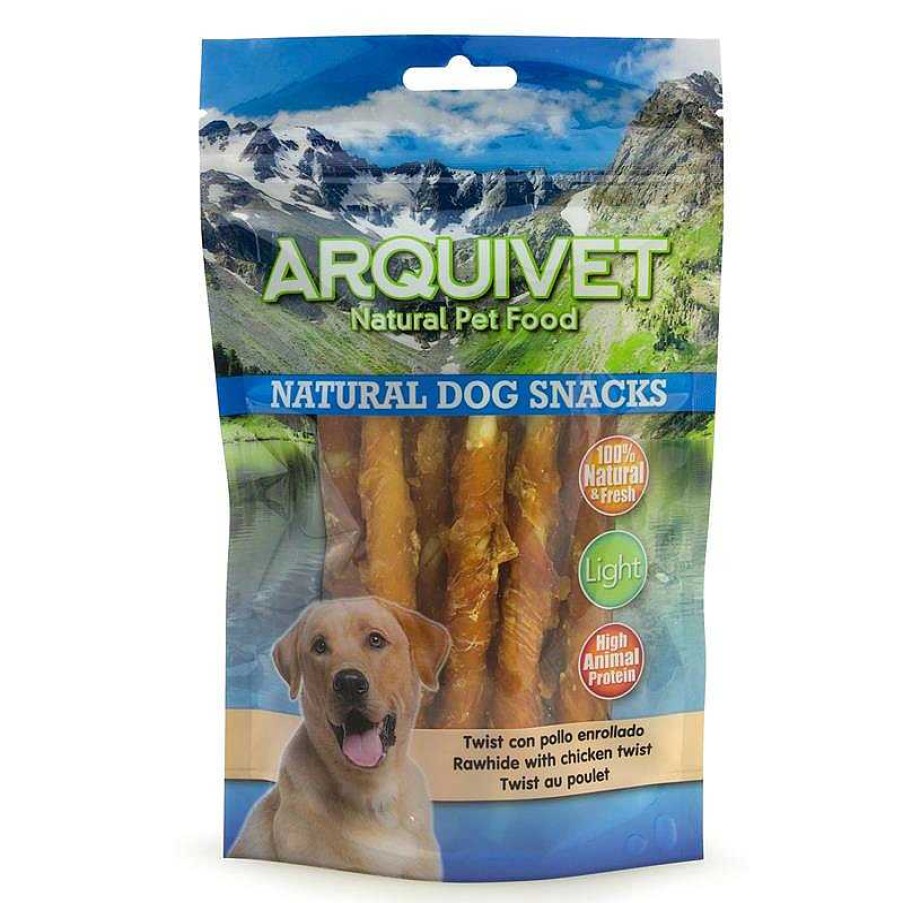 Perros ARQUIVET Snacks Naturales Para Perros | Pack 12 Unidades - Twist Con Pollo Enrollado 13 Cm-100 G