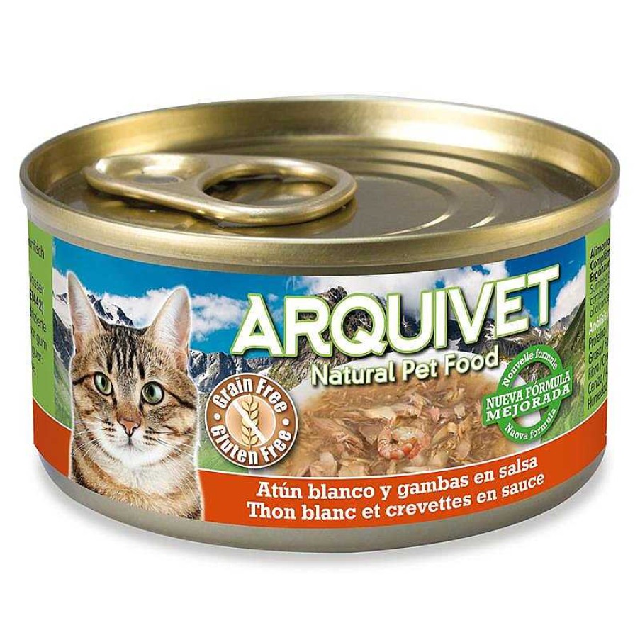 Gatos ARQUIVET Comida H Meda Para Gatos | At N Blanco Y Gambas En Salsa - 80 G