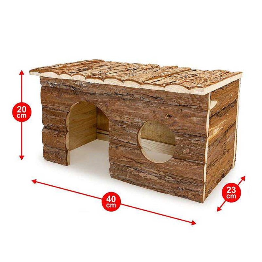 Roedores ARQUIVET Casitas De Madera Para Roedores | Casita De Madera Para Roedores - 40 X 23 X 20Cm