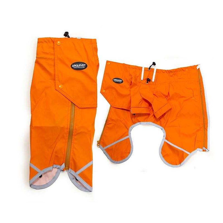 Perros ARQUIVET Impermeables Para Perros | Impermeable Naranja Para Perros "Monte Vettore" Xl - 40 Cm - Protege De La Lluvia Y El Fr O