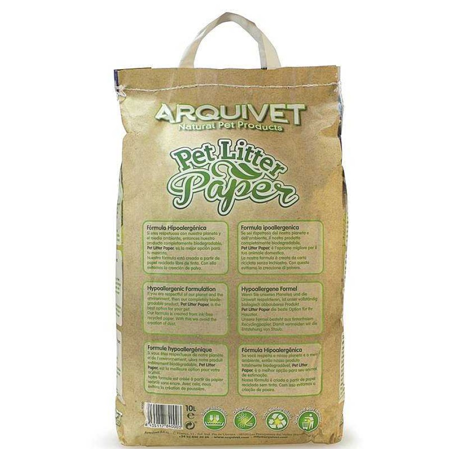 Gatos ARQUIVET Lecho De Papel Para Gatos | Pet Litter Paper 10 L