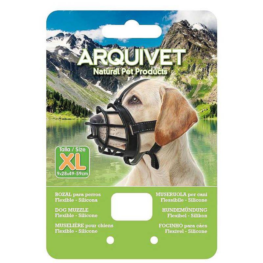 Perros ARQUIVET Bozales Para Perros | Bozal Flexible-Silicona Xl - 9X28X49-59Cm