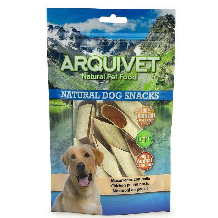 Perros ARQUIVET Snacks Naturales Para Perros | Pack 12 Unidades - Macarrones De Pollo 100 G - Snacks Naturales