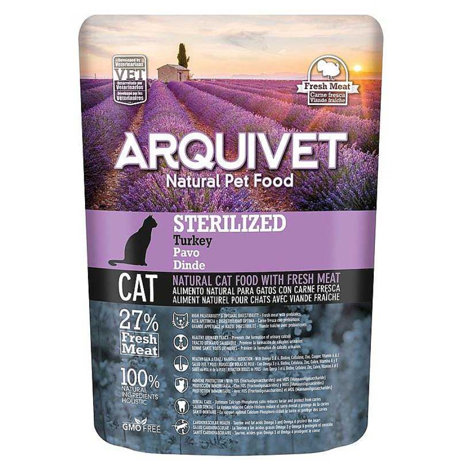 Gatos ARQUIVET Pienso Para Gatos | Arquivet - Sterilized - Pienso Para Gatos Esterilizados - Pavo - 350 G