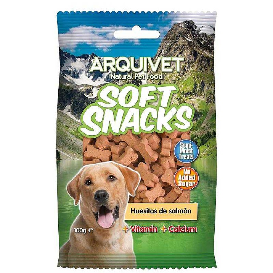 Perros ARQUIVET Arquivet Soft Snacks | Pack 14 Unidades - Soft Snacks - Huesitos Salm N - 100 G