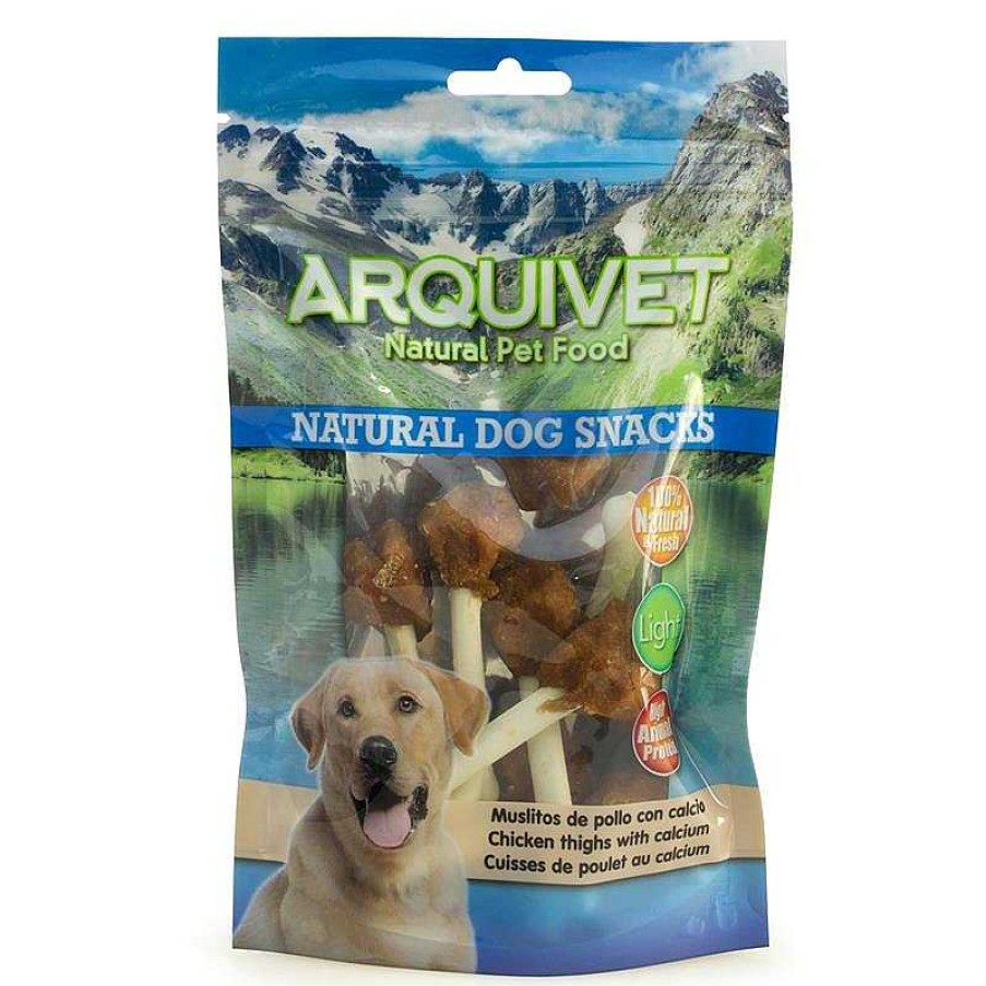 Perros ARQUIVET Snacks Naturales Para Perros | Pack 12 Unidades - Muslitos De Pollo Con Calcio 100 G - Snacks Naturales