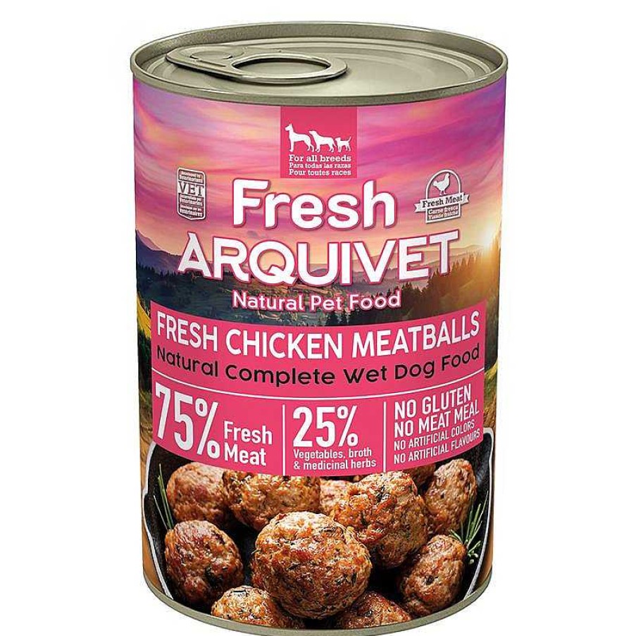 Perros ARQUIVET Comida H Meda Para Perros | Fresh Chicken Meatballs - Alb Ndigas Con Pollo, Zanahoria Y Guisantes - 400G