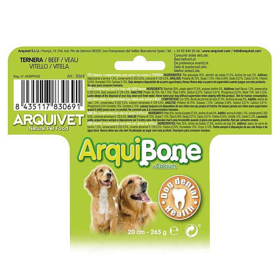 Perros ARQUIVET Arquivet Bone Comida Para Perro | Pack 12 Unidades Arquibone Ternera 20 Cm- 265 G