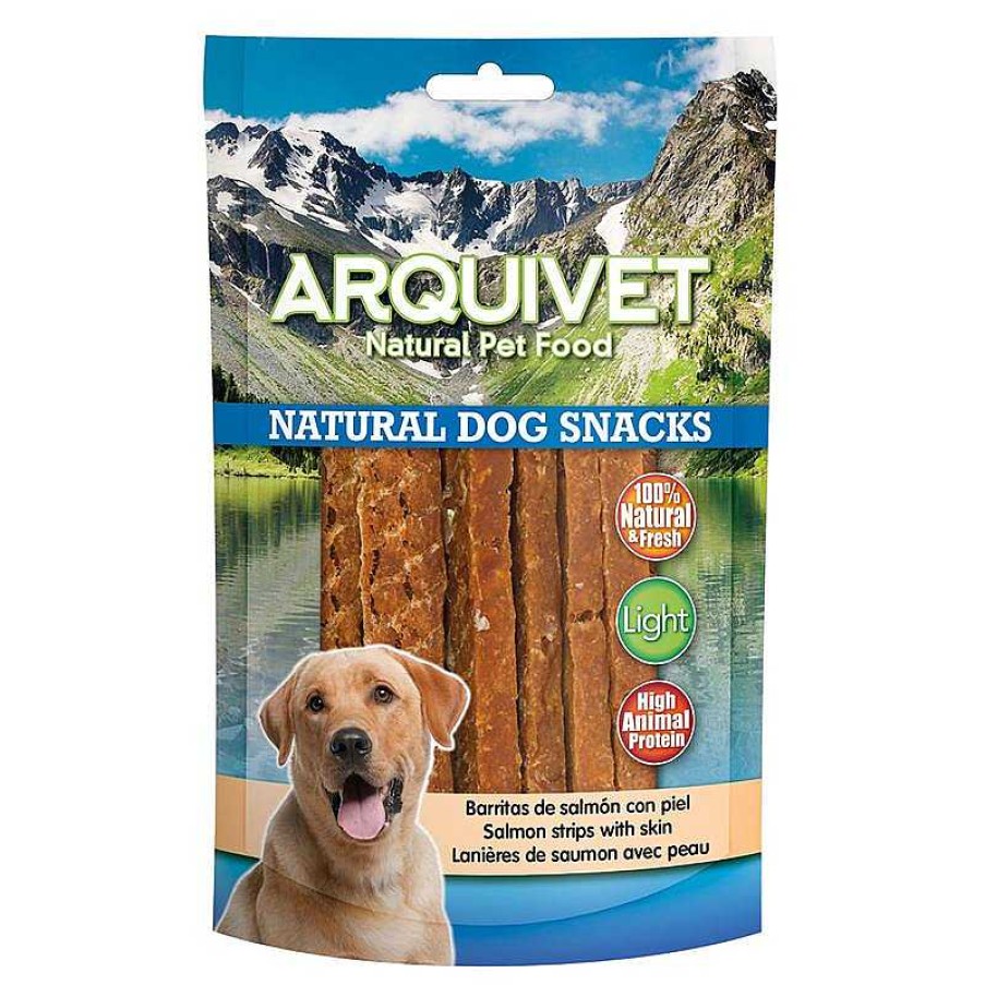 Perros ARQUIVET Snacks Naturales Para Perros | Pack 12 Unidades - Barritas De Salm N Con Piel 100 G - Snacks Naturales