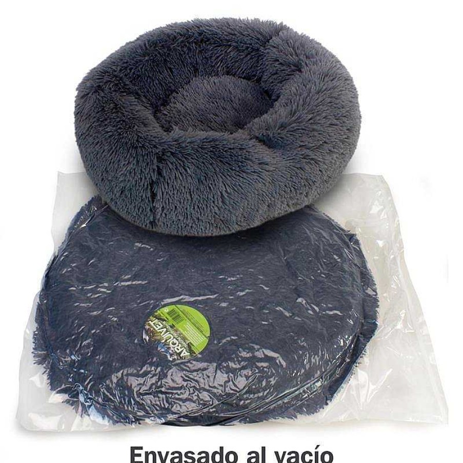 Perros ARQUIVET Camas Para Perros | Cama Redonda Suave Gris Oscuro - 70 Cm