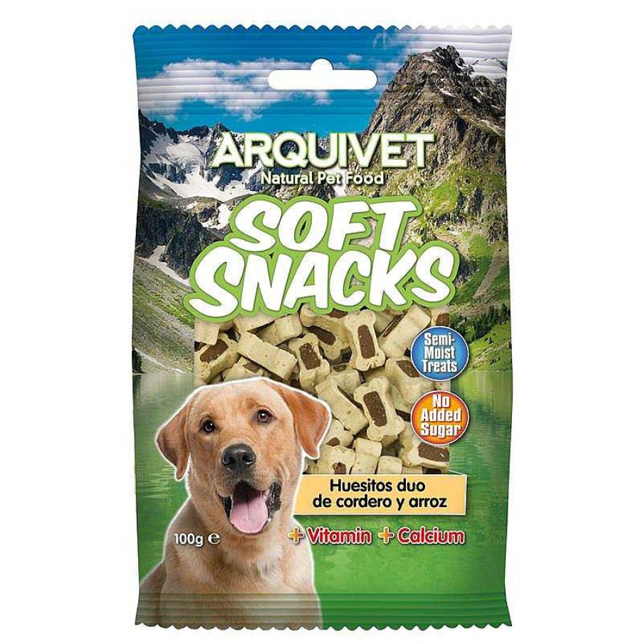 Perros ARQUIVET Arquivet Soft Snacks | Pack 14 Unidades - Soft Snacks - Huesitos Duo De Cordero Y Arroz - 100 G