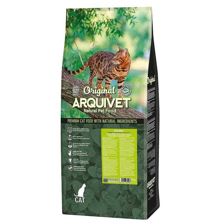 Gatos ARQUIVET Pienso Para Gatos | Arquivet-Original - Kitten - Pienso Para Gatitos - Pollo Y Arroz - 7 Kg