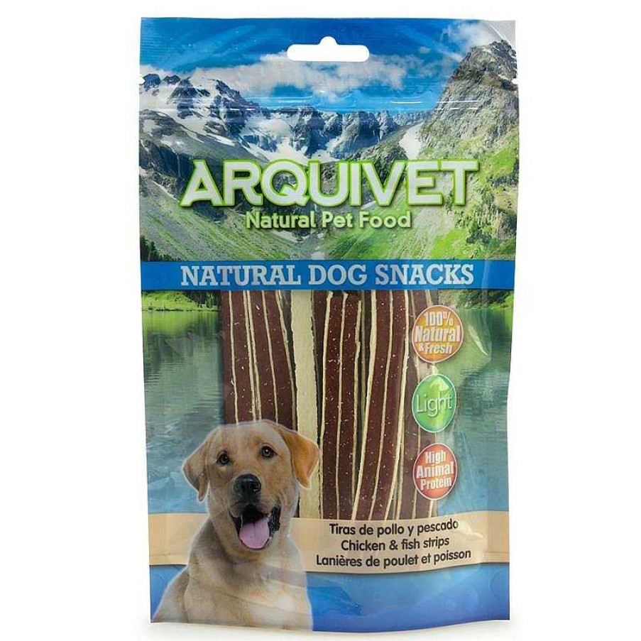 Perros ARQUIVET Snacks Naturales Para Perros | Tiras De Pollo Y Pescado 100 G