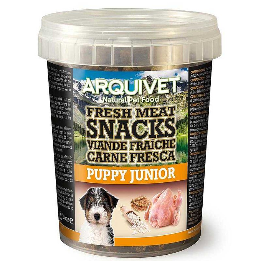 Perros ARQUIVET Snacks Para Perro Carne Fresca | Fresh Meat Snacks - Snacks Carne Fresca - Puppy Junior - Pollo - 300G - Para Cachorros