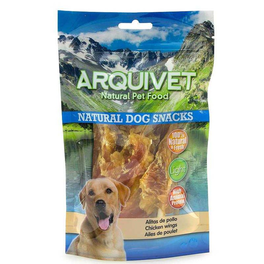 Perros ARQUIVET Snacks Naturales Para Perros | Pack 12 Unidades - Alitas De Pollo 100 G - Snacks Naturales